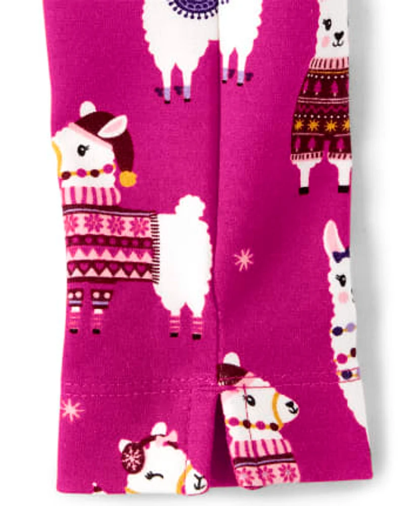 Girls Llama Ponte Jeggings - Little Llamas