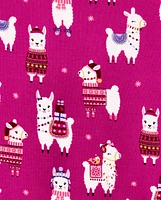 Girls Llama Ponte Jeggings - Little Llamas