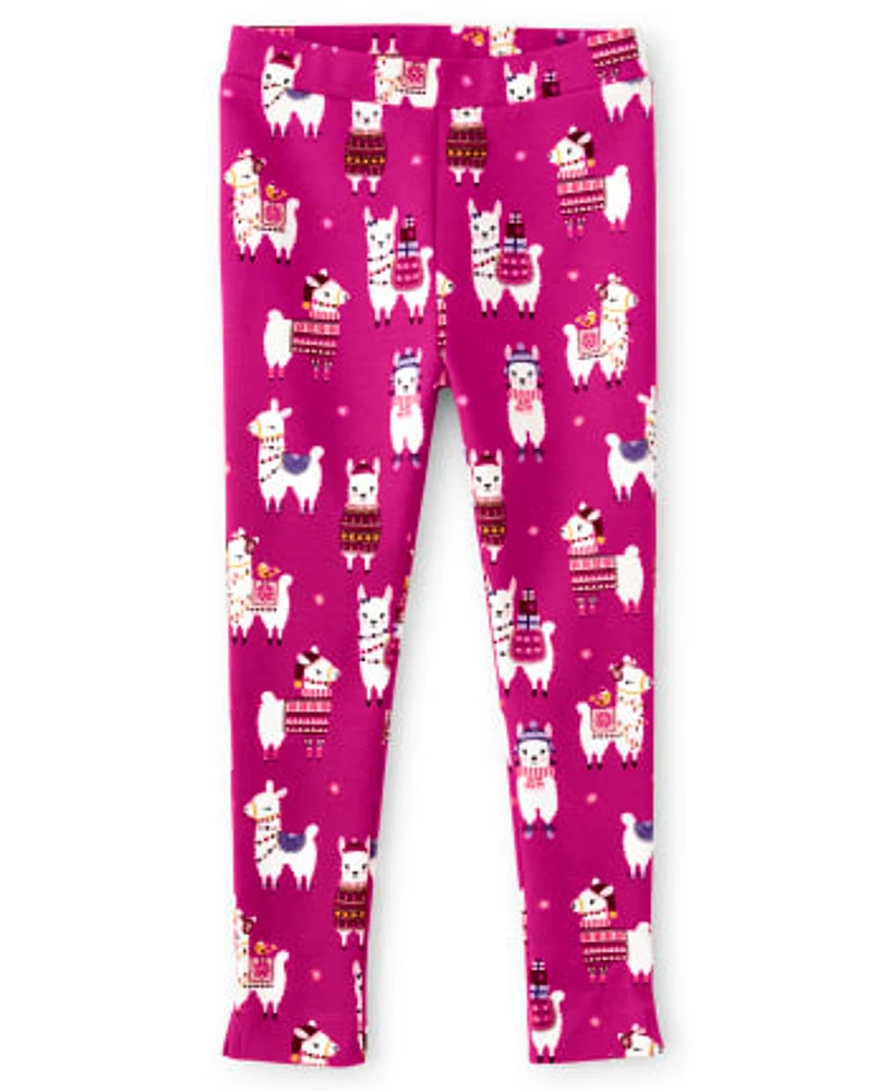 Jeggings Fille Llama Point de Rome - Little Llamas