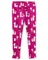 Girls Llama Ponte Jeggings - Little Llamas