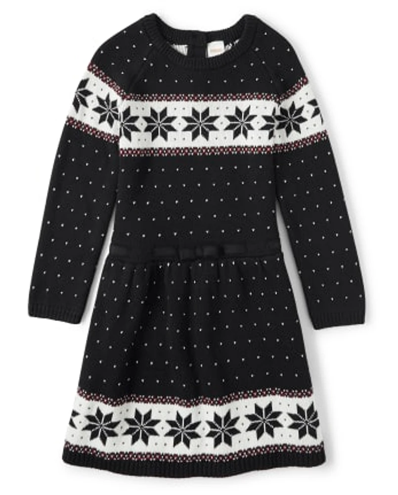 Robe pull jacquard Fille - Reindeer Cheer