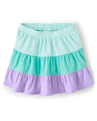 Girls Colorblock Tiered Skort - Backyard Explorer