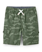 Boys Camo Pull On Cargo Shorts - Backyard Explorer