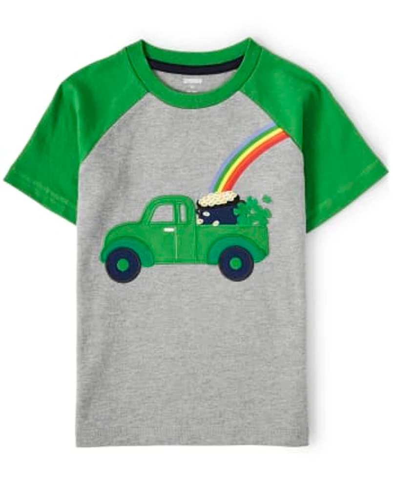 Boys St. Patrick's Day Raglan Top - Little Leprechaun