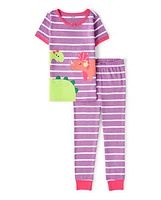 Girls Dino Snug Fit Cotton Pajamas - Gymmies