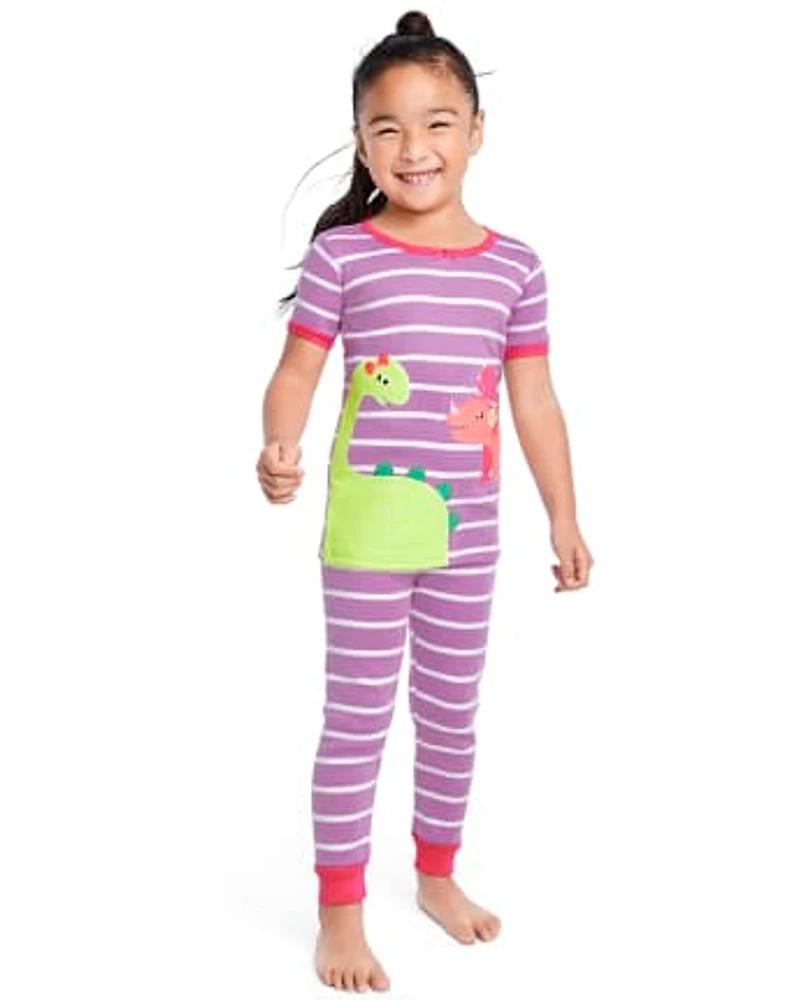 Pyjama en coton Fille Dino Snug Fit - Gymmies