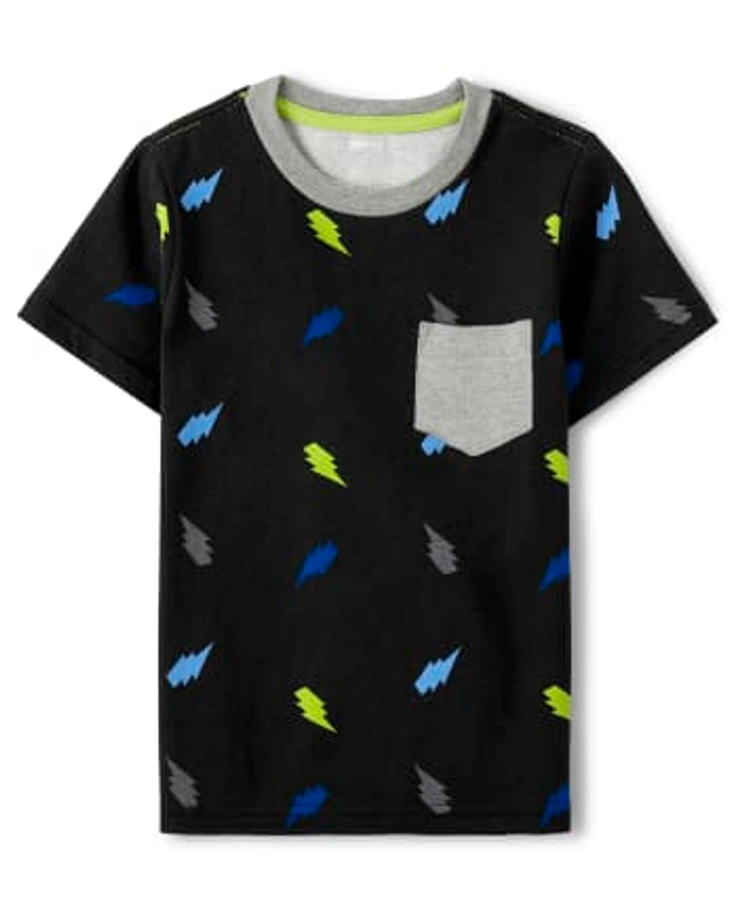 Boys Lightning Pocket Top - Rock Academy