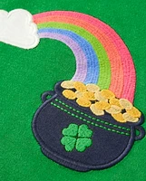 Girls Embroidered Rainbow Top - Little Leprechaun