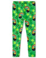 Girls St. Patrick's Day Leggings - Little Leprechaun