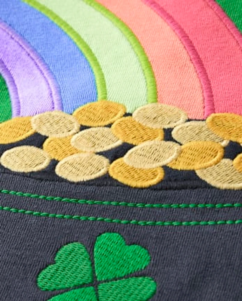 Robes brodées arc-en-ciel Fille - Petit Leprechaun