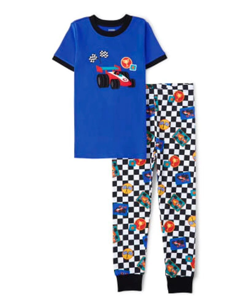 Boys Racecar Snug Fit Cotton Pajamas - Gymmies