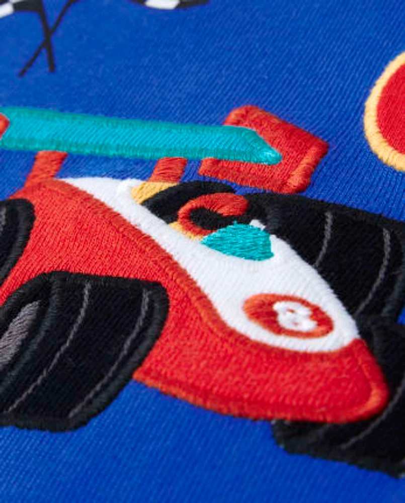 Pyjama ajusté en coton pour garçon avec motif voiture de course - Gymmies