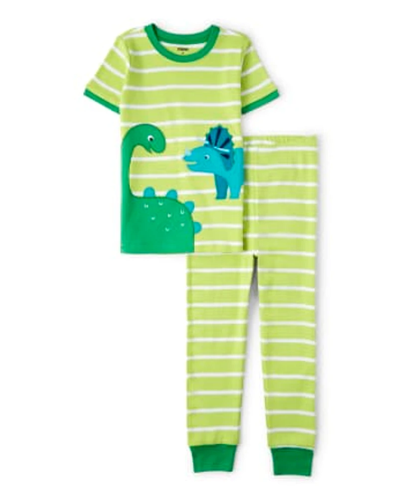 Boys Dino Snug Fit Cotton Pajamas - Gymmies