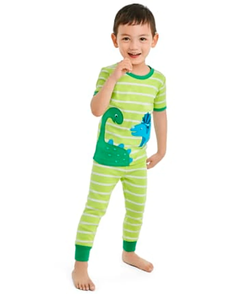 Boys Dino Snug Fit Cotton Pajamas - Gymmies