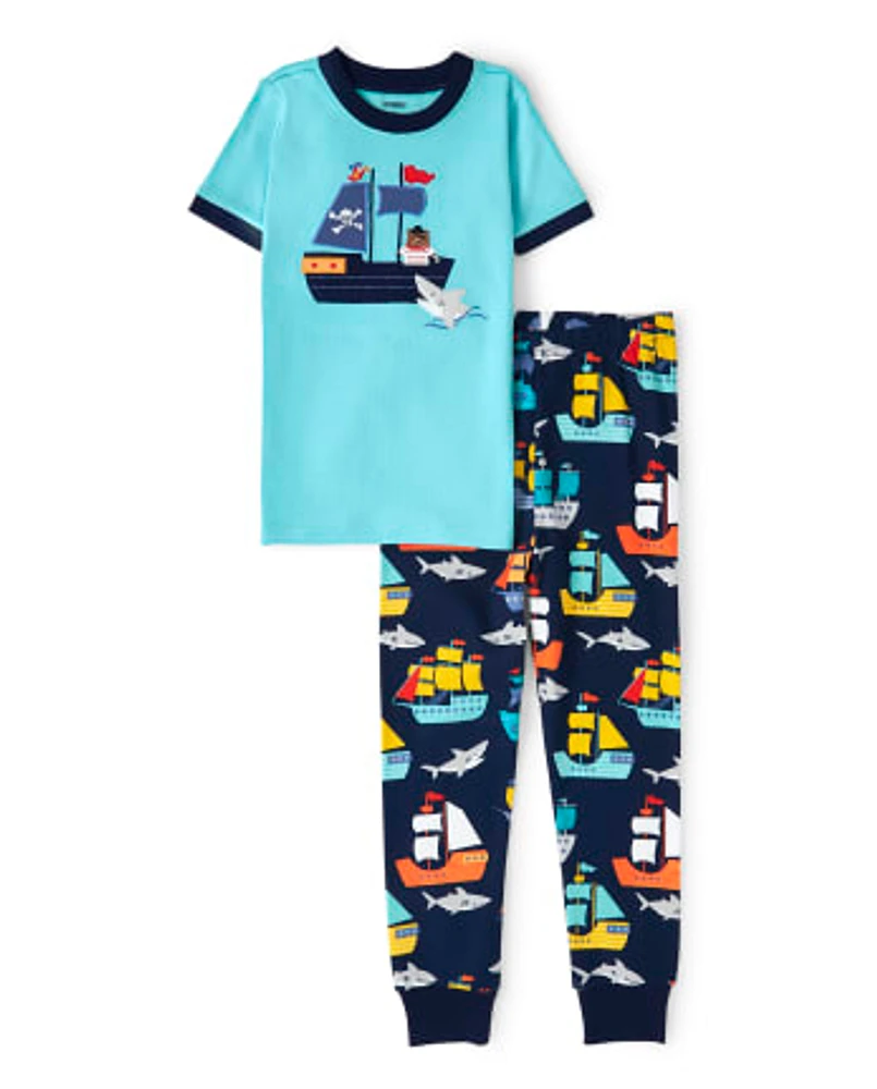 Boys Pirate Snug Fit Cotton Pajamas - Gymmies