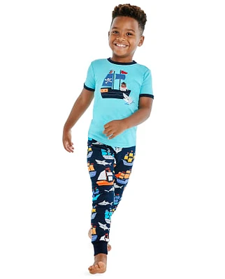 Boys Pirate Snug Fit Cotton Pajamas - Gymmies