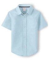 Boys Stain And Wrinkle-Resistant Oxford Button Down Shirt - Uniform