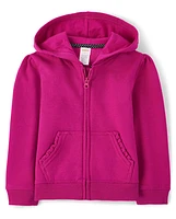 Sweat à capuche zippé pour filles