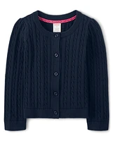 Girls Cable Knit Cardigan