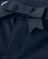 Girls Stain and Wrinkle-Resistant Belted Chino Shorts - Uniform