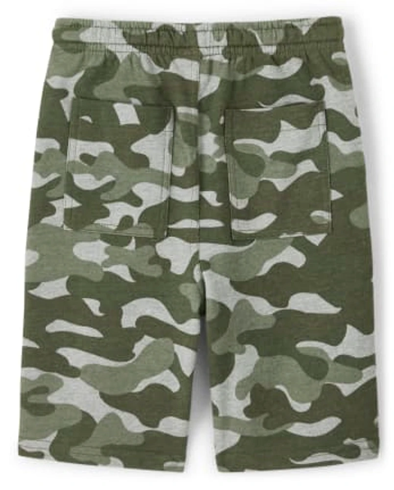 Boys Camo Pull On Shorts - Outback Adventure