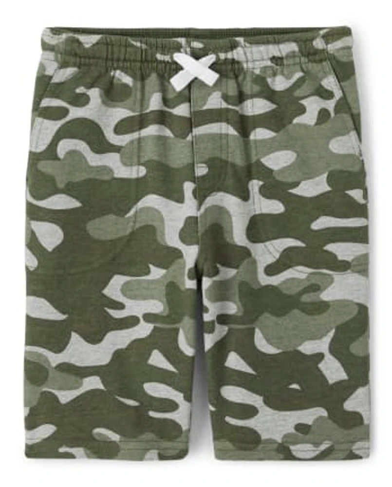 Boys Camo Pull On Shorts - Outback Adventure