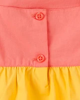 Girls Colorblock Tiered Top - Pineapple Punch