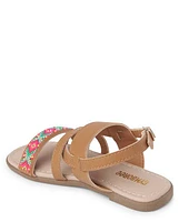 Girls Embroidered Sandals - Music Festival