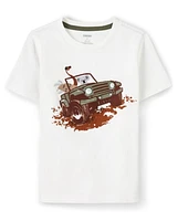 Boys Embroidered Jeep Top - Outback Adventure