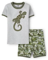 Boys Lizard Snug Fit Cotton Pajamas - Gymmies