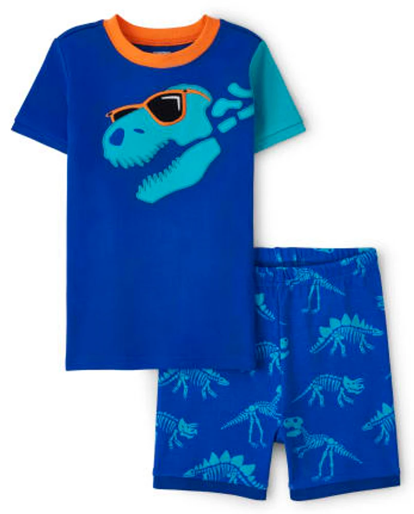 Boys Dino Snug Fit Cotton Pajamas - Gymmies