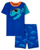 Boys Dino Snug Fit Cotton Pajamas - Gymmies