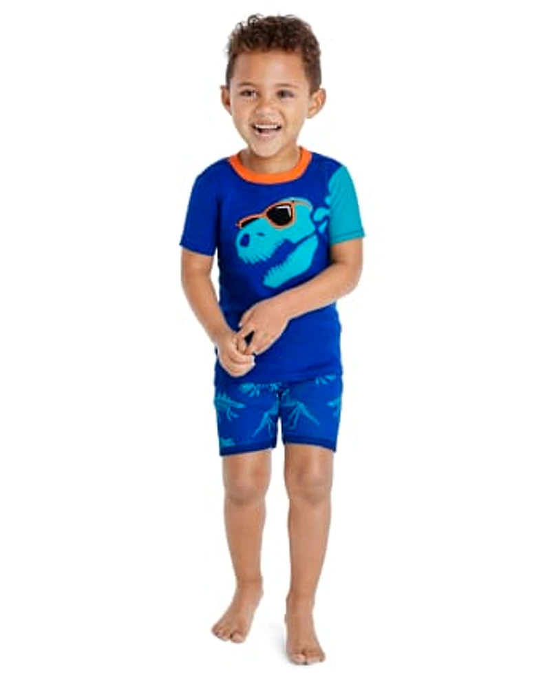 Boys Dino Snug Fit Cotton Pajamas - Gymmies