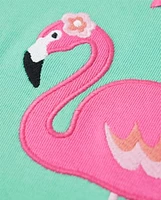 Girls Flamingo Snug Fit Cotton Pajamas - Gymmies