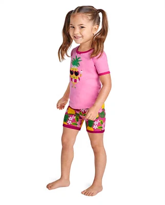 Pyjama Fille Ananas Snug Fit en coton - Gymmies