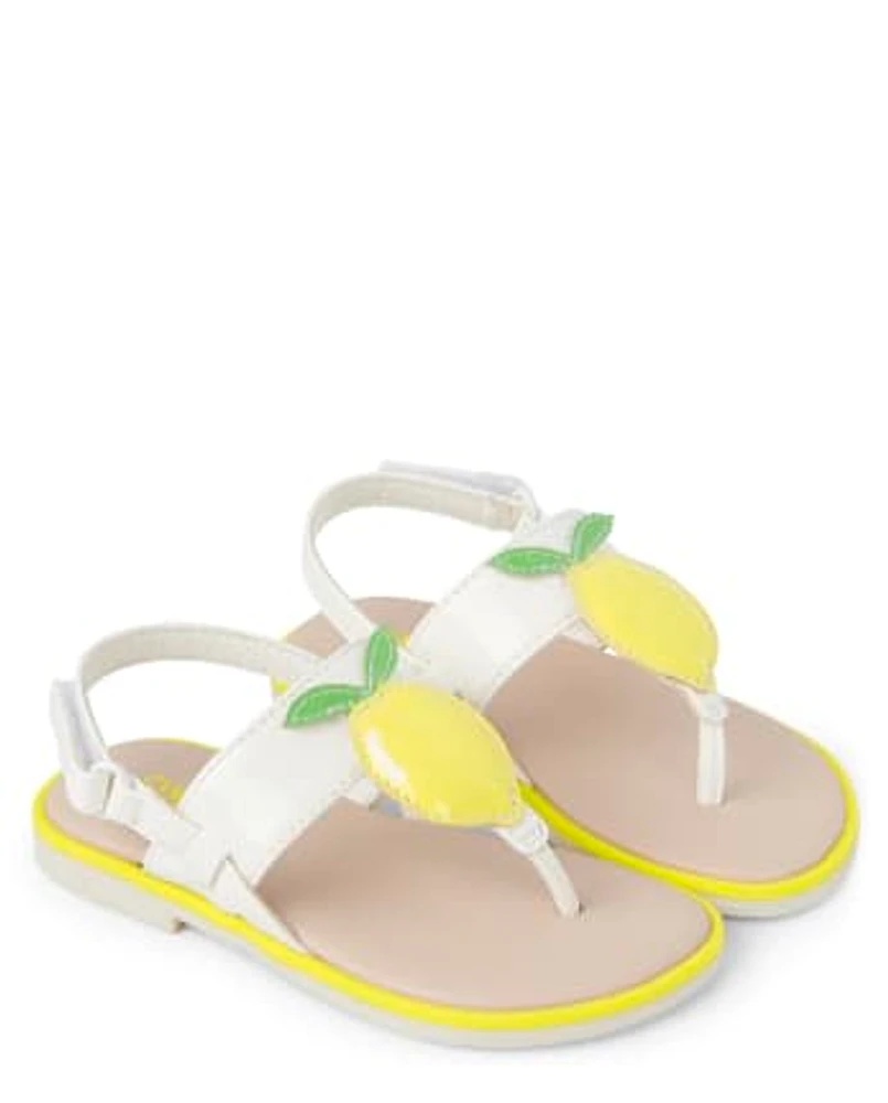 Sandales Fille Applique Citron - Citrus & Sunshine