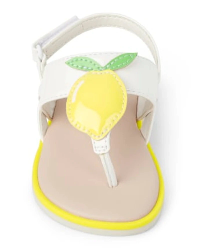 Sandales Fille Applique Citron - Citrus & Sunshine