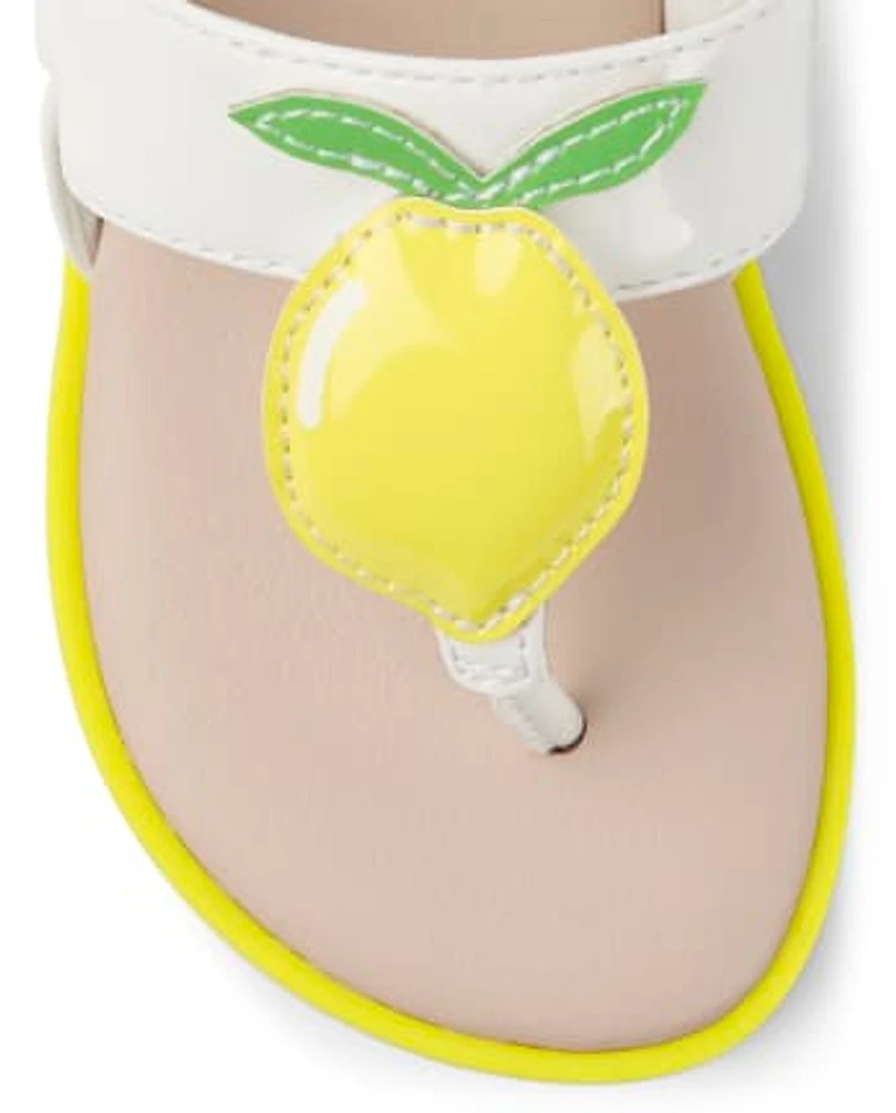 Sandales Fille Applique Citron - Citrus & Sunshine