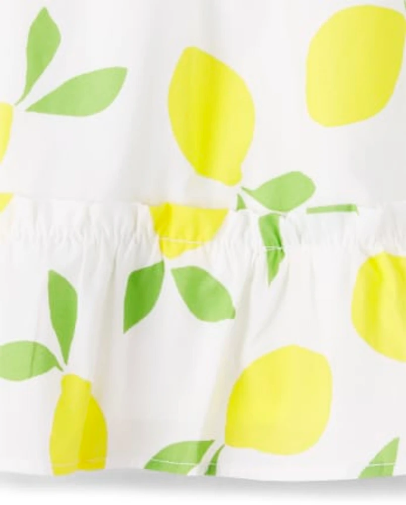 Girls Lemon Ruffle Skort - Citrus & Sunshine