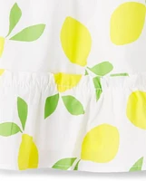 Girls Lemon Ruffle Skort - Citrus & Sunshine