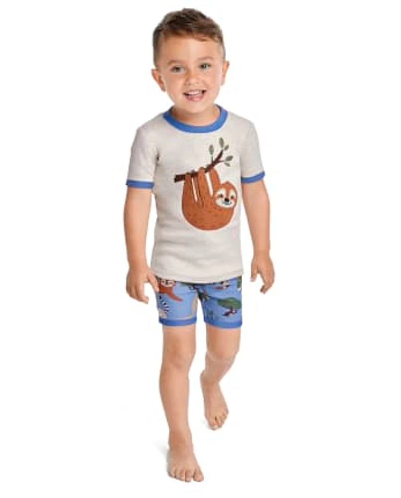 Boys Sloth Snug Fit Cotton Pajamas - Gymmies