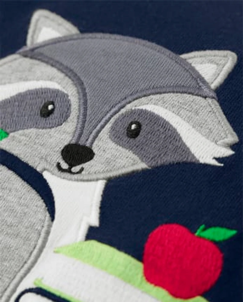 Boys Embroidered Raccoon Top - Head of the Class