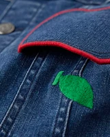 Girls Apple Denim Jacket - Head of the Class