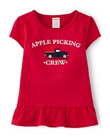 Girls Matching Family Apple Picking Top - Head of the Class