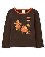 Haut brodé à motif d'automne pour fille - Perfect Pumpkin