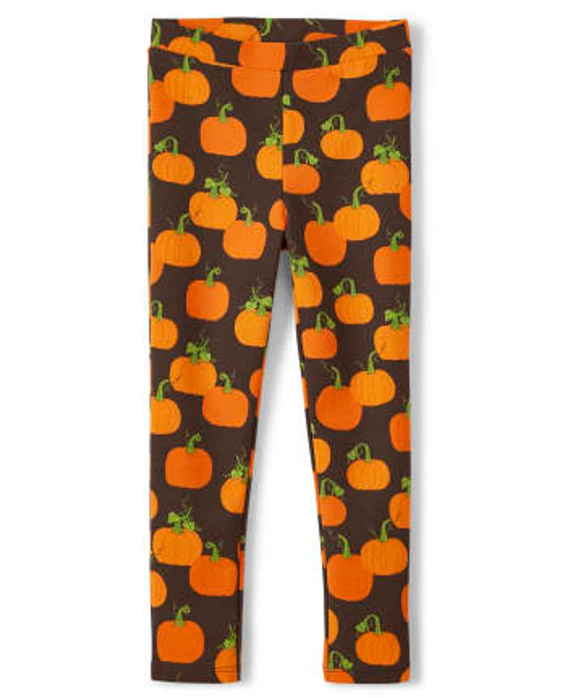 Girls Pumpkin Ponte Jeggings - Perfect