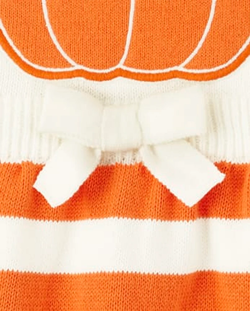 Girls Intarsia Pumpkin Dress - Perfect