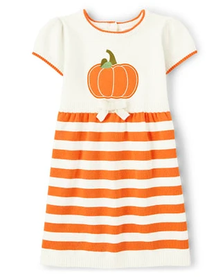 Robes de citrouille Fille Intarsia - Perfect Pumpkin