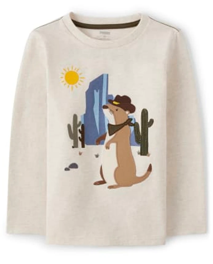 Boys Embroidered Prairie Dog Top - County Fair