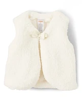 Girls Sherpa Vest - Holiday Express